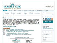 Tablet Screenshot of libertystaruranium.com
